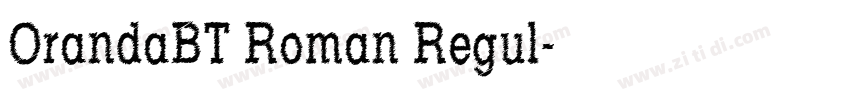 OrandaBT Roman Regul字体转换